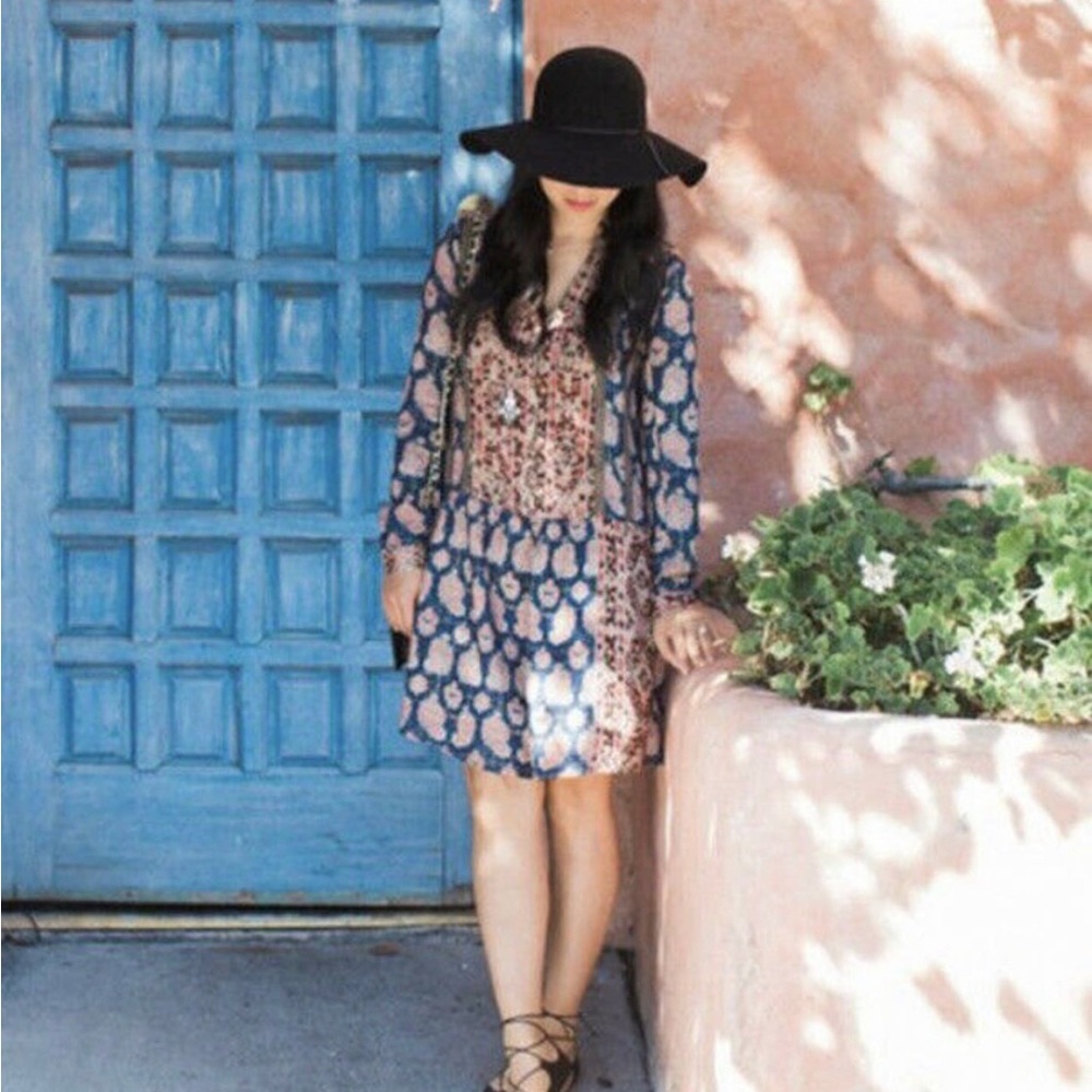 Anthropologie Tiny Paquerette Boho Peasant Tunic Shirt Dress
